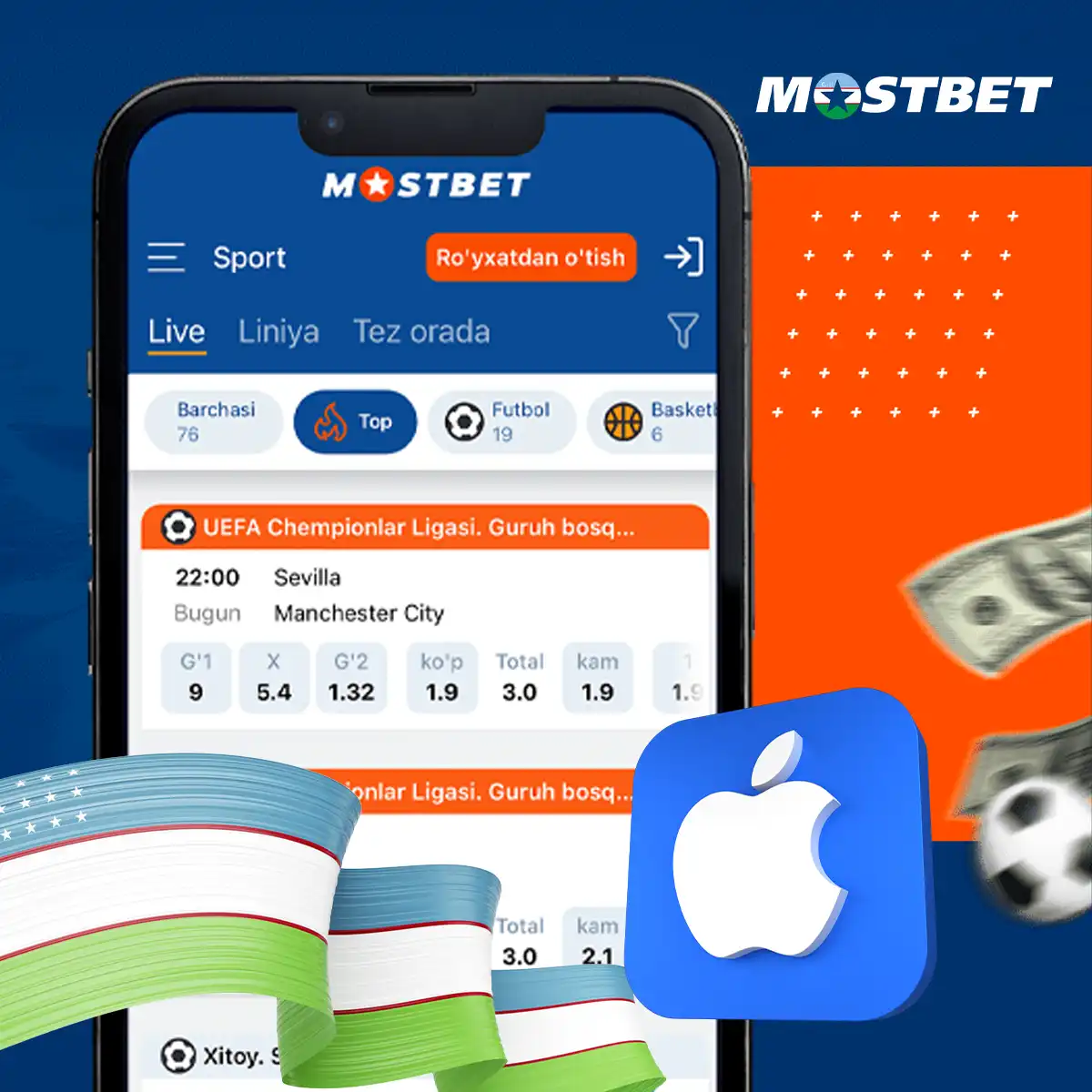 What is the procedure for installing the Mostbet app on iOS in Uzbekistan?