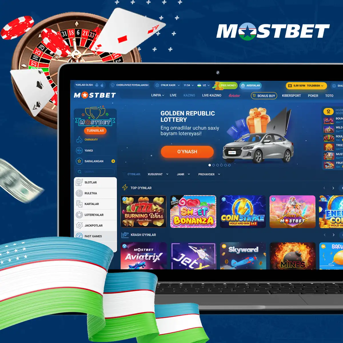 Casino on the Mostbet platform