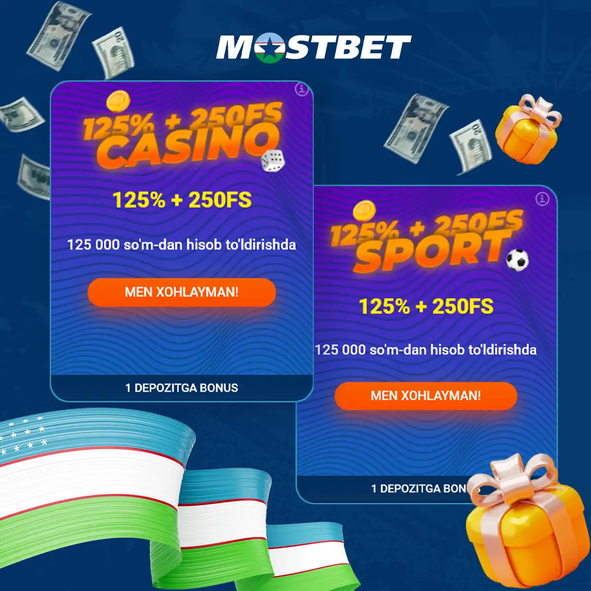 Mostbet provides bonuses right after you register.